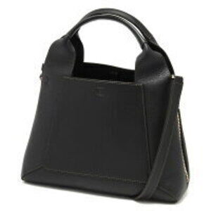 Furla Gilda Tote Bag Handbag Shoulder Black Marmo Gray